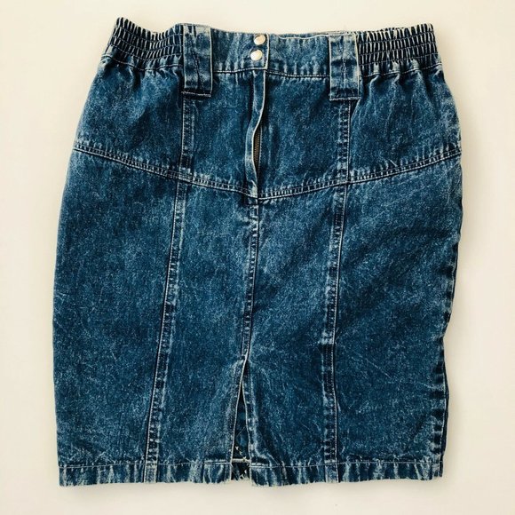 Vintage 1980's Jazzino Stonewash Rocker Chic Skirt - Picture 5 of 10